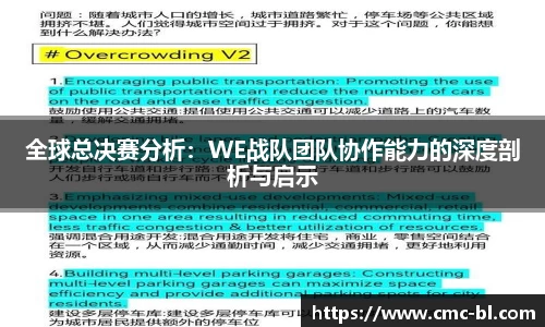 全球总决赛分析：WE战队团队协作能力的深度剖析与启示
